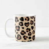 Tierdruck, Braunleopard, Geparden, Herz Kaffeetasse (Links)