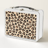 Tierdruck, Braunleopard, Geparden, Herz Metall Brotdose (Vorderseite)