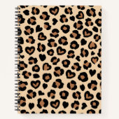 Tierdruck, Braunleopard, Geparden, Herz Notizblock (Vorderseite)