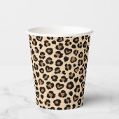 Tierdruck, Braunleopard, Geparden, Herz Pappbecher (Rückseite)