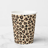 Tierdruck, Braunleopard, Geparden, Herz Pappbecher (Links)