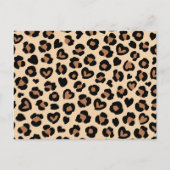 Tierdruck, Braunleopard, Geparden, Herz Postkarte (Vorderseite)