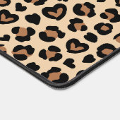 Tierdruck, Braunleopard, Geparden, Herz Schreibtischunterlage (Ecke)