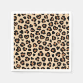 Tierdruck, Braunleopard, Geparden, Herz Serviette (Vorderseite)