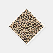 Tierdruck, Braunleopard, Geparden, Herz Serviette (Ecke)