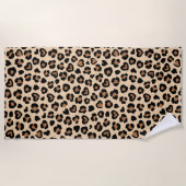 Tierdruck, Braunleopard, Geparden, Herz Strandtuch (Vorderseite)