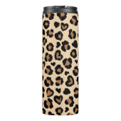 Tierdruck, Braunleopard, Geparden, Herz Thermosbecher (Rückseite)