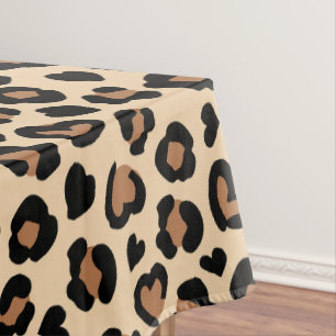 Tierdruck, Braunleopard, Geparden, Herz Tischdecke