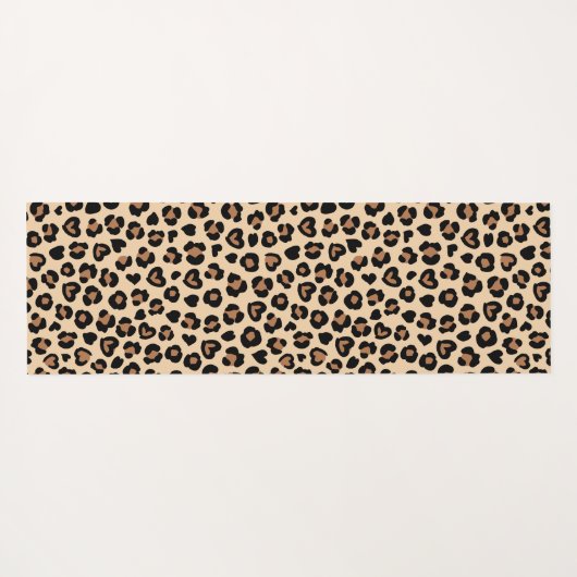 Tierdruck, Braunleopard, Geparden, Herz Yogamatte (Rückseite (Horizontal))
