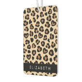 Tierdruck, Braunleopard, Herz, Ihr Name Autolufterfrischer (Links)