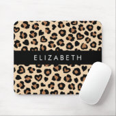 Tierdruck, Braunleopard, Herz, Ihr Name Mousepad (Mit Mouse)
