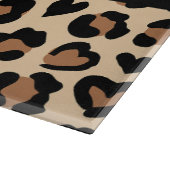Tierdruck, Braunleopard, Herz, Ihr Name Schneidebrett (Ecke)