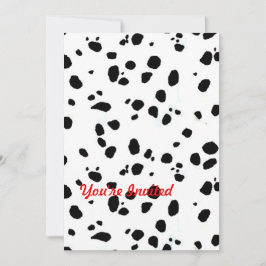 Tierdruck Dalmation Einladung (Vorderseite)