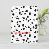 Tierdruck Dalmation Einladung (Stehend Vorderseite)