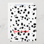 Tierdruck Dalmation Einladung (Vorne/Hinten)