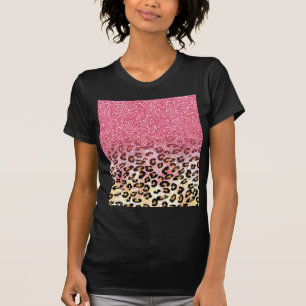 Tierdruck des niedlichen rosa T-Shirt