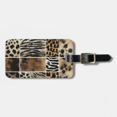 Tierdruck - doppelseitige Gepäckmarke Gepäckanhänger (Vorderseite horizontal)