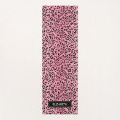 Tierdruck, Gepunktet Leopard Monogram Name Modern Yogamatte (Vorderseite)