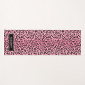 Tierdruck, Gepunktet Leopard Monogram Name Modern Yogamatte (Vorderseite (Horizontal))