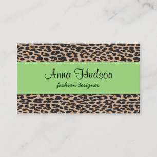 Tierdruck, gepunkteter Leopard - Brown-Schwarzes Visitenkarte