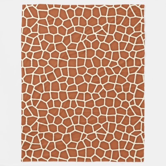Tierdruck, Giraffe in Kupfertönen Fleecedecke (Vorderseite)