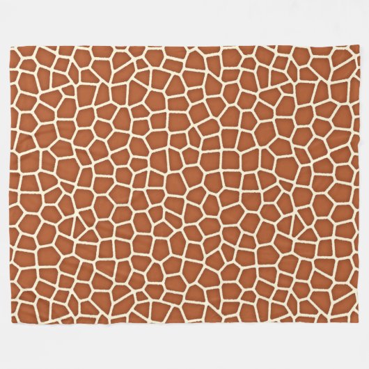 Tierdruck, Giraffe in Kupfertönen Fleecedecke (Vorderseite (Horizontal))