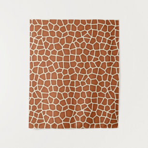 Tierdruck, Giraffe in Kupfertönen Wandteppich