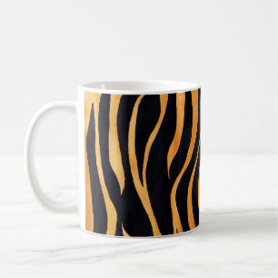 Tierdruck-goldene und schwarze Tasse