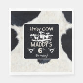 Tierdruck Heilige Kuh Geburtstagspapier Napkin Serviette (Vorderseite)
