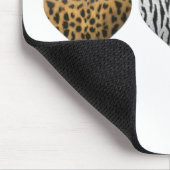 Tierdruck-Herzen Mousepad (Ecke)