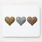 Tierdruck-Herzen Mousepad (Vorne)