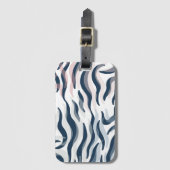 Tierdruck in Marine und Aquarell Gepäckanhänger (Vorderseite Vertikal)