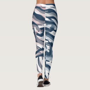 Tierdruck in Marine und Aquarell Leggings