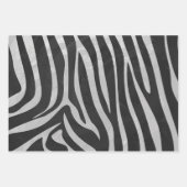 Tierdruck in Schwarz/Weiß Geschenkpapier Set (Vorderseite)