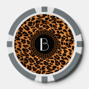 Tierdruck-Leopard-Muster Pokerchips
