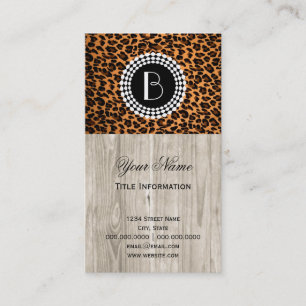 Tierdruck-Leopard-Muster Visitenkarte