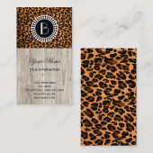 Tierdruck-Leopard-Muster Visitenkarte (Vorne/Hinten)