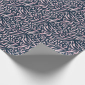 Tierdruck, Leopard, Tiger, Blau, Rosa, Haut, Geschenkpapier (Ecke)