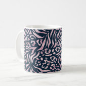 Tierdruck, Leopard, Tiger, Blau, Rosa, Haut, Kaffeetasse (Vorderseite Links)