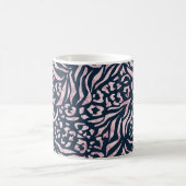 Tierdruck, Leopard, Tiger, Blau, Rosa, Haut, Kaffeetasse (Mittel)