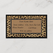 Tierdruck-Leopard Visitenkarte (Rückseite)