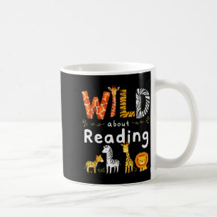 Tierdruck lese ein Buch Charakter Kinder wild darü Kaffeetasse