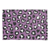 Tierdruck, Lila Leopard, Geparden, Herz Kissenbezug (Vorderseite)