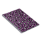 Tierdruck, Lila Leopard, Geparden, Herz Notizblock (Rechte Seite)