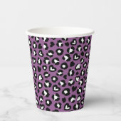 Tierdruck, Lila Leopard, Geparden, Herz Pappbecher (Vorderseite)