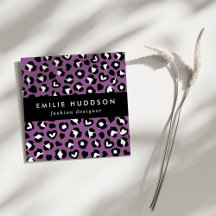 Tierdruck, Lila Leopard, Geparden, Herz