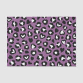 Tierdruck, Lila Leopard, Geparden, Herz Seidenpapier (Vorderseite)