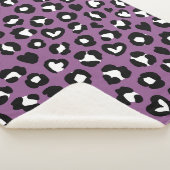 Tierdruck, Lila Leopard, Geparden, Herz Sherpadecke (3/4)