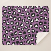 Tierdruck, Lila Leopard, Geparden, Herz Sherpadecke (Vorderseite (Horizontal))