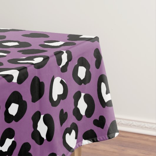 Tierdruck, Lila Leopard, Geparden, Herz Tischdecke (Beispiel)